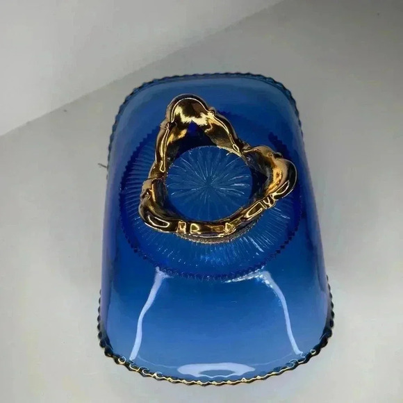 Nice 1898 US Glass EAPG “COLORADO” Blue 7” 3-Footed Bon Bon Dish - Picture 5 of 7